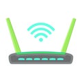 Wi-fi router with antennas.